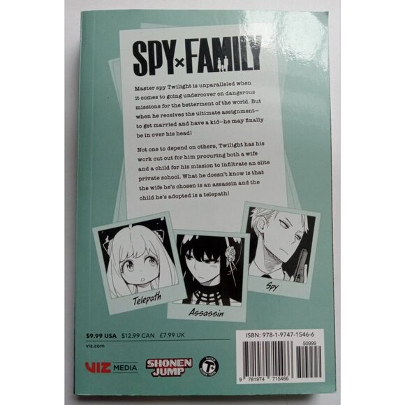 ​Spy x Family Vol. 1 Manga Tatsuya Endo 2020 VG+ - Picture 2 of 2